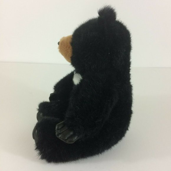 Wildlife Artists Black Bear Plush 11" Vinyl Paws Stuffed Animal Realistic Toy - Picture 5 of 12